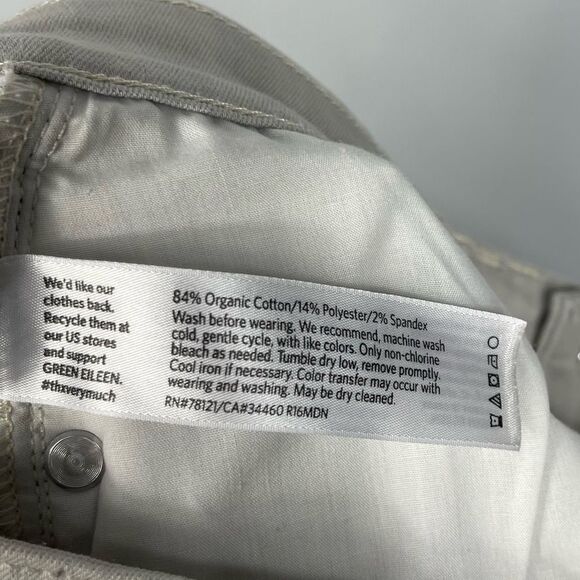 EILEEN FISHER Garment Dyed Light Wash Skinny Organic Cotton Jeans R16MDN Size 6 - Picture 11 of 15